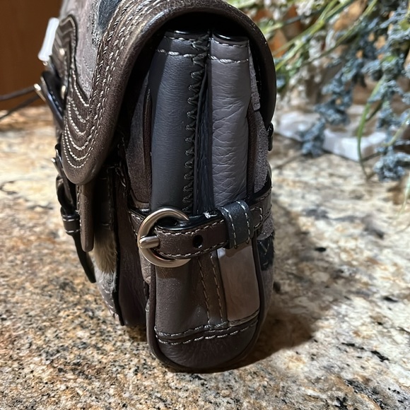 Coach NWT Legacy Over Sized Leather Patchwork Haircalf Clutch Bag - Picture 4 of 9